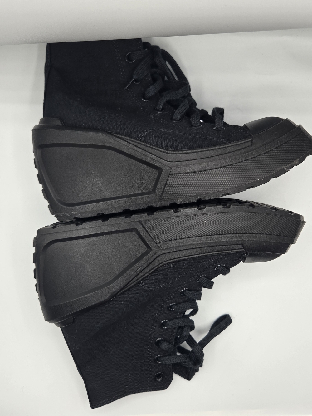 Converse Chuck 70 De Luxe Wedge High Top Triple Black Platform Sneakers Women’s - Picture 9 of 9